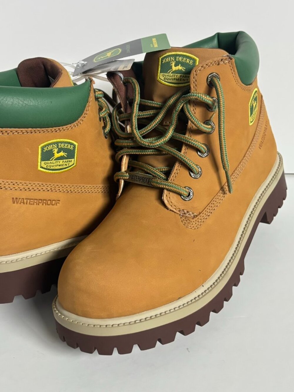 Skechers John Deere Sergeants - Dozer Work Boots Men’s 11 - Tan - waterproof
